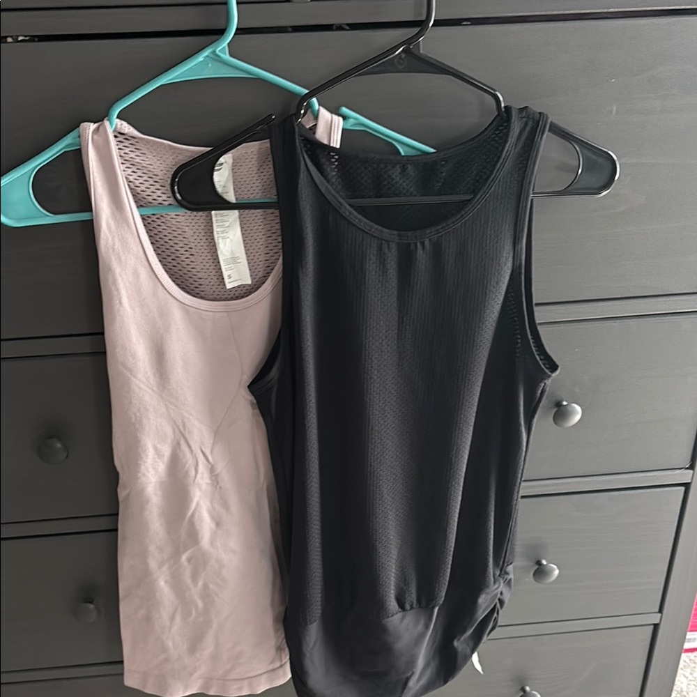 Fabletics Black and Pink Women's Tank Tops